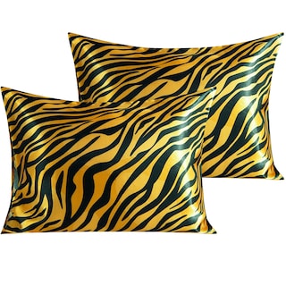 Foto 1 | Fundas de Almohada Ntbay Satin Standard Amarillo y Negro Zebra - Venta Internacional