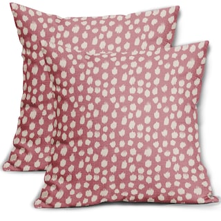 Foto 1 | Fundas de Almohada Sweetshow con Lunares Rosados y Crema de 50 x 50 cm 2 piezas - Venta Internacional