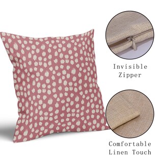 Foto 4 | Fundas de Almohada Sweetshow con Lunares Rosados y Crema de 50 x 50 cm 2 piezas - Venta Internacional