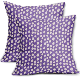 Foto 1 | Fundas de Almohada Sweetshow con Lunares Morados y Crema 50 X 50 cm Juego de 2 - Venta Internacional