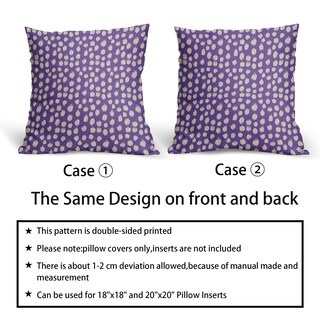 Foto 6 | Fundas de Almohada Sweetshow con Lunares Morados y Crema 50 X 50 cm Juego de 2 - Venta Internacional