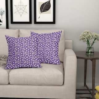 Foto 7 | Fundas de Almohada Sweetshow con Lunares Morados y Crema 50 X 50 cm Juego de 2 - Venta Internacional