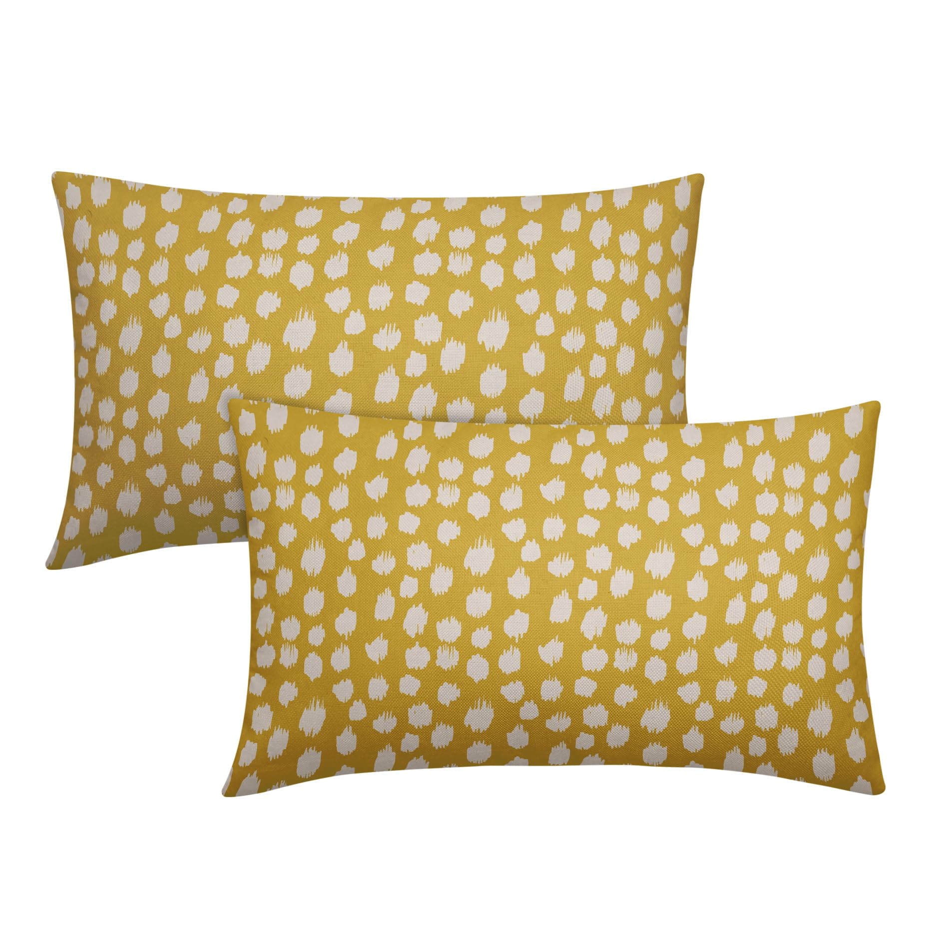 Foto 2 pulgar | Fundas de Almohada Sweetshow con Lunares Amarillos y Crema Juego de 2 - Venta Internacional