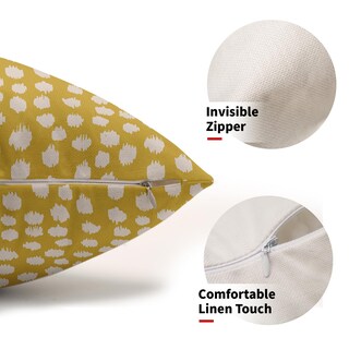 Foto 3 | Fundas de Almohada Sweetshow con Lunares Amarillos y Crema Juego de 2 - Venta Internacional