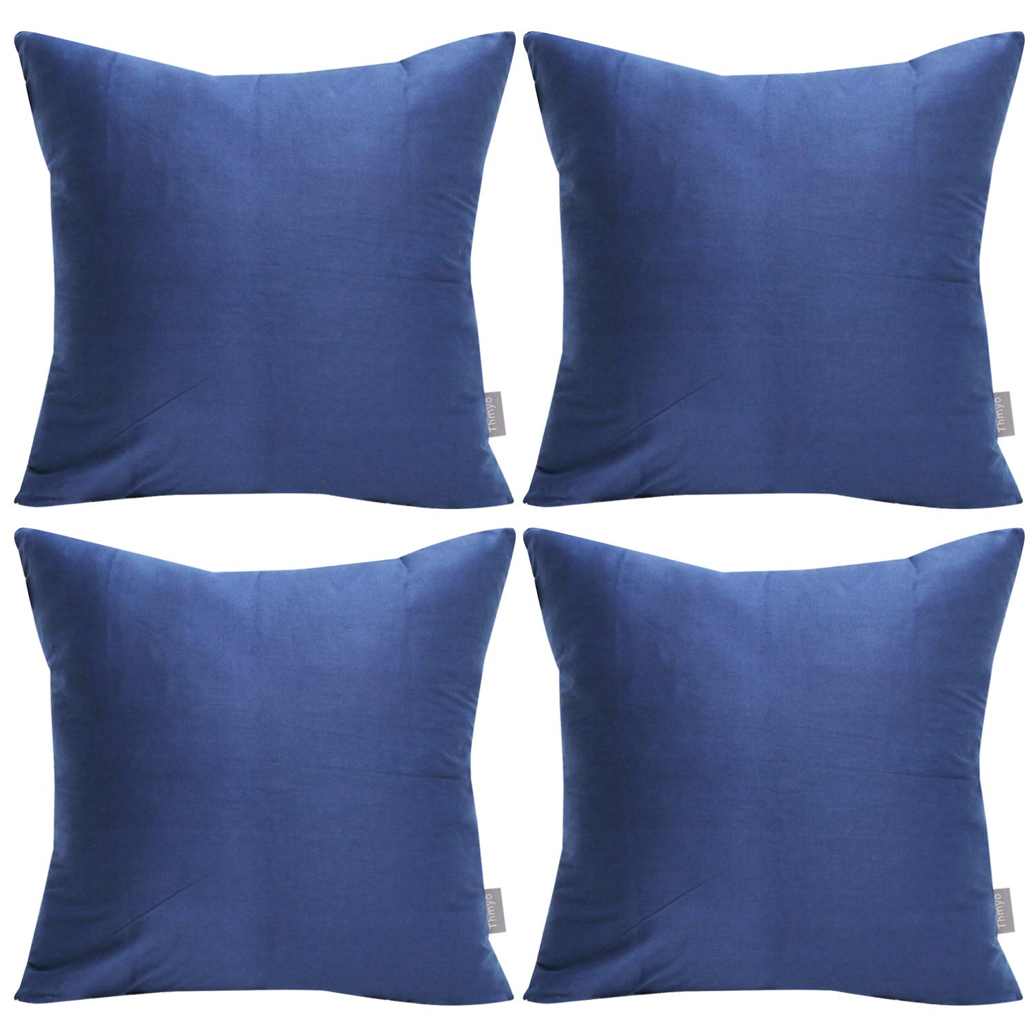 Foto 2 pulgar | Funda de Cojín Thmyo de Algodón 66 X 66 Cm color Azul Oscuro 4 Unidades - Venta Internacional