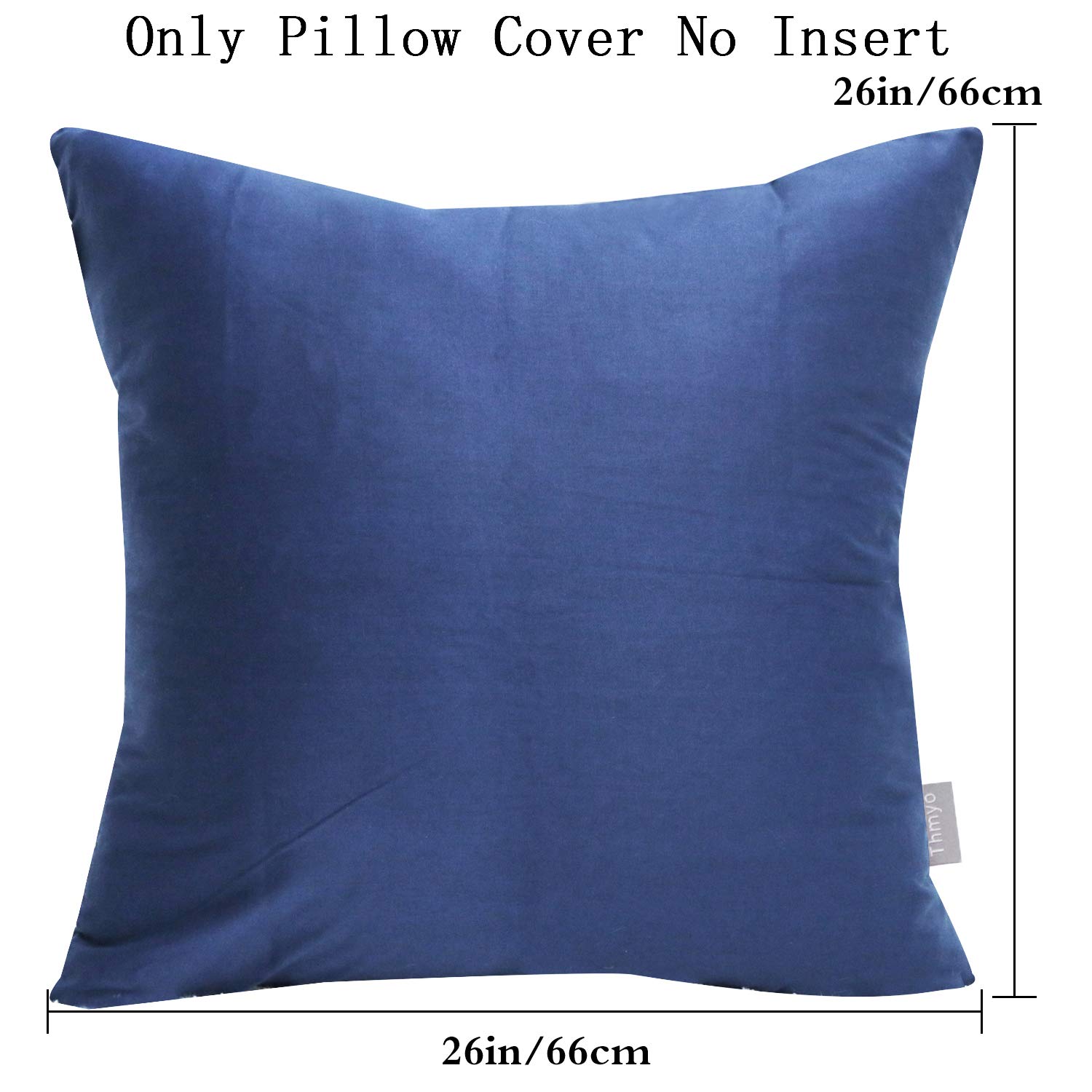 Foto 2 | Funda de Cojín Thmyo de Algodón 66 X 66 Cm color Azul Oscuro 4 Unidades - Venta Internacional