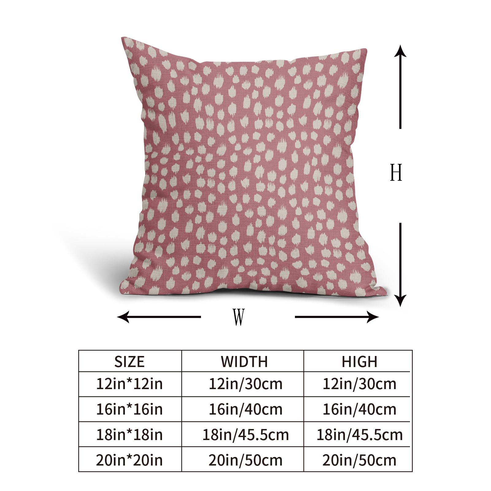 Foto 6 pulgar | Fundas de Almohada Sweetshow con Lunares Rosas Y Crema 45 X 45 Cm Juego De 2 - Venta Internacional