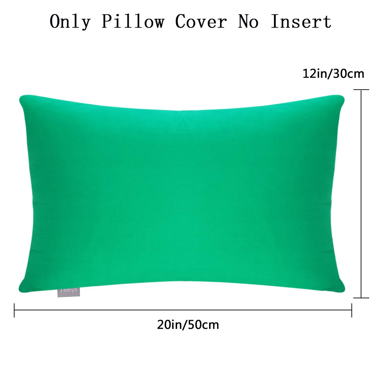 Foto 2 | Funda de Cojín Thmyo de Algodón 30 X 50 cm Color Verde Brillante 4 Unidades - Venta Internacional