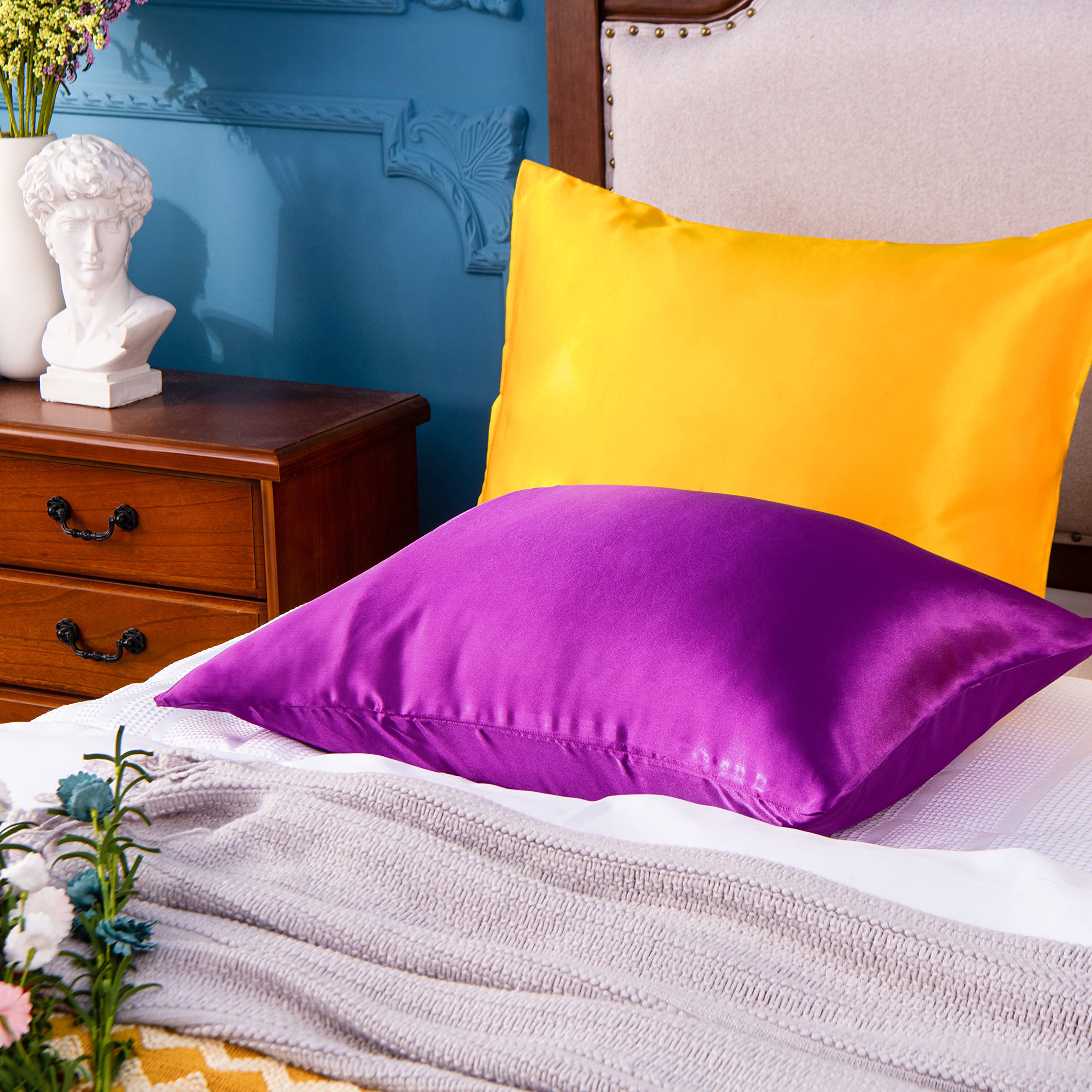 Foto 7 pulgar | Fundas de Almohada Ntbay Satin King Tamaño 20 X 36 cm Morado - Venta Internacional