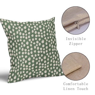 Foto 4 | Fundas de Almohada Sweetshow con Lunares de Color Verde Salvia 40 X 40 cm - Venta Internacional