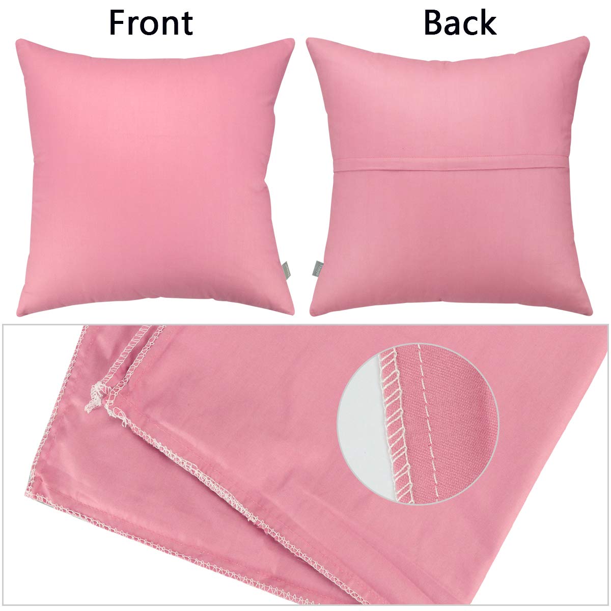 Foto 6 | Funda de Cojín Thmyo, 100% Algodón 66 X 66 Cm 4 Unidades color Rosa - Venta Internacional