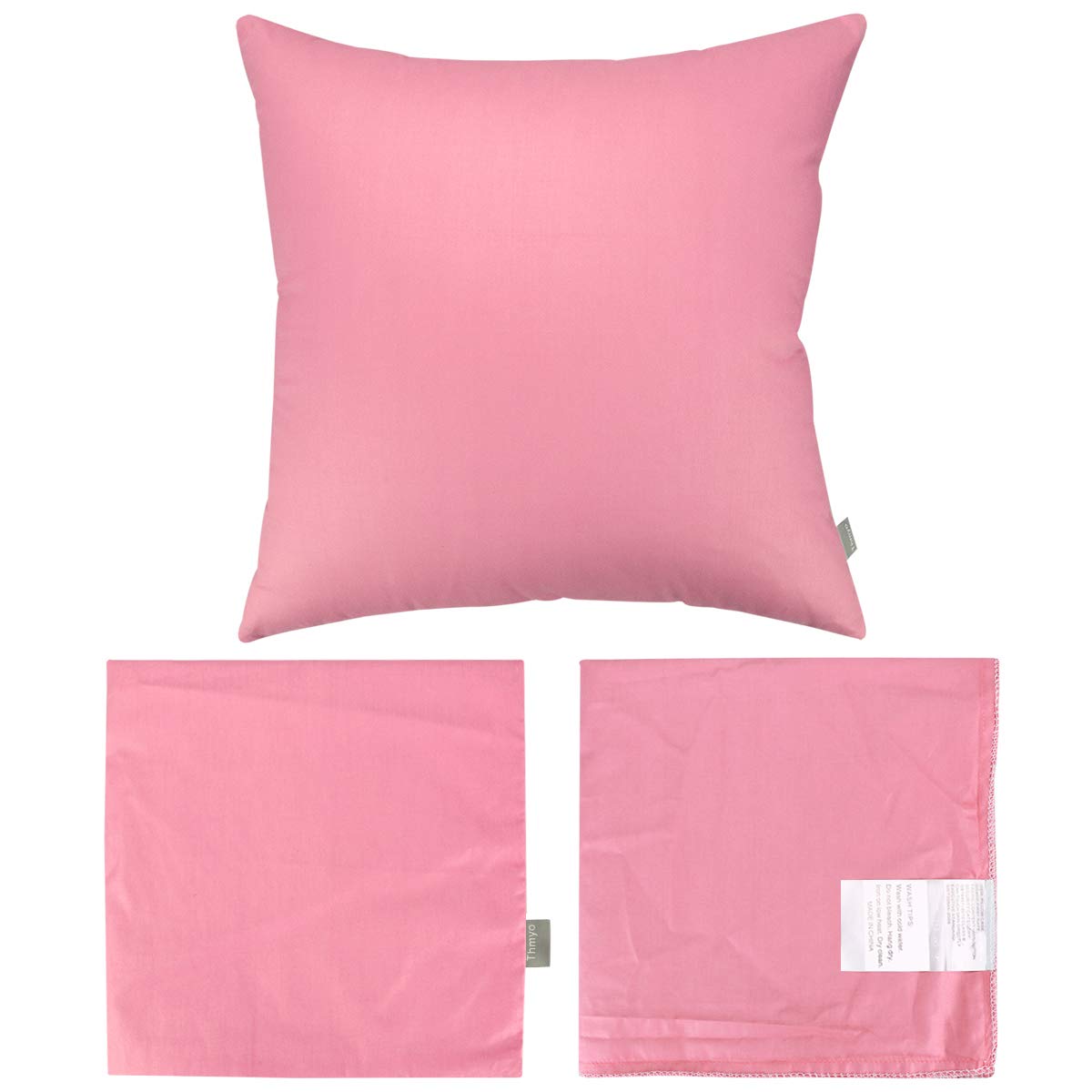 Foto 8 pulgar | Funda de Cojín Thmyo, 100% Algodón 66 X 66 Cm 4 Unidades color Rosa - Venta Internacional
