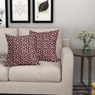 Foto 7 | Juego de 2 fundas de Almohada Sweetshow con Lunares Burdeos y Crema 50 x 50 cm - Venta Internacional