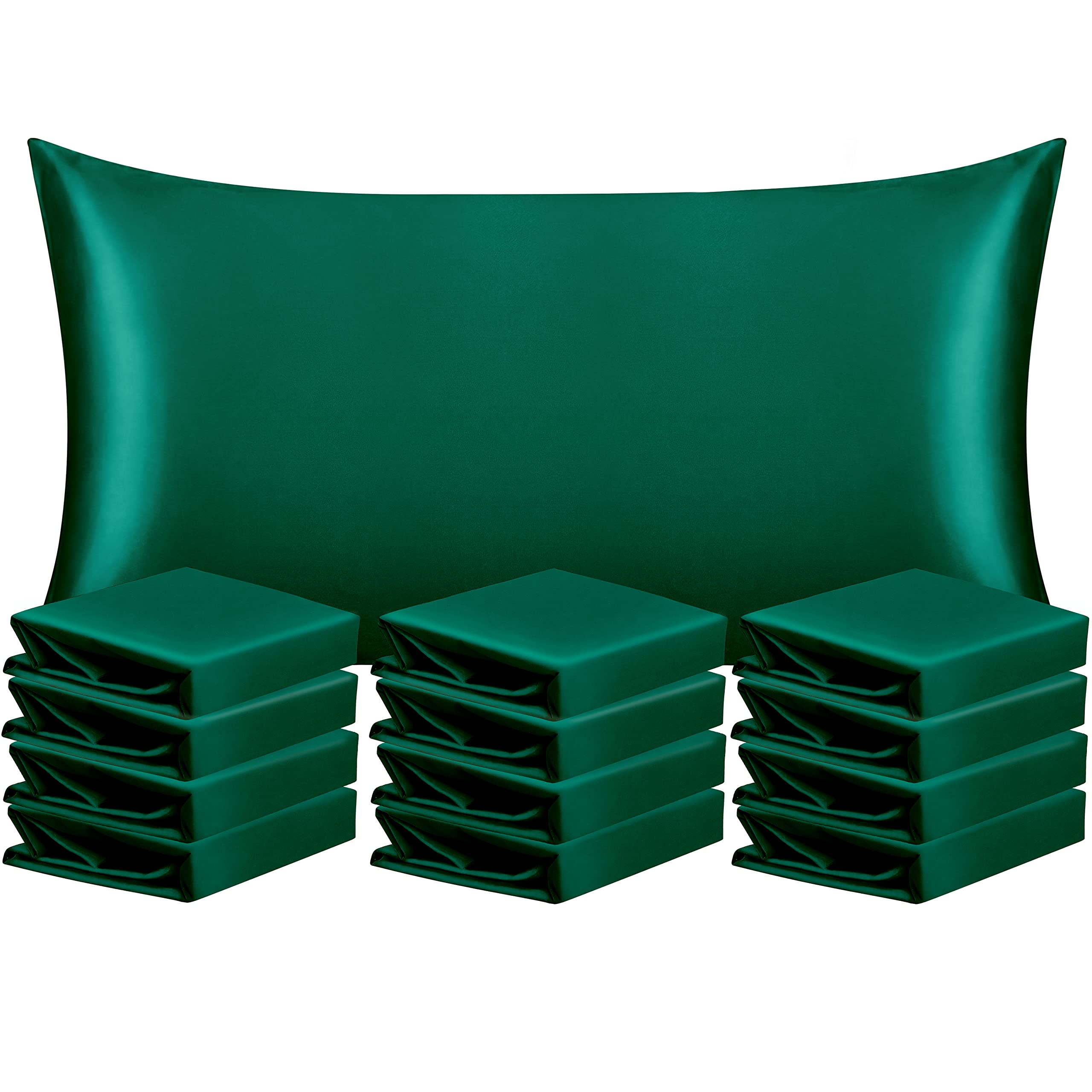 Foto 2 pulgar | Fundas de Almohada de Satén NTBAY King Verde Oscuro Paquete de 12 - Venta Internacional