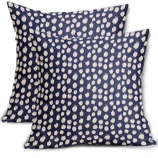 Foto 1 | Fundas de Almohada Sweetshow con Lunares Azul Marino Juego de 2 de 50x50 cm - Venta Internacional