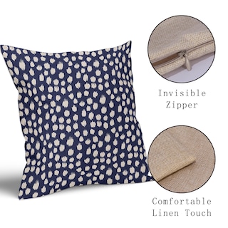 Foto 4 | Fundas de Almohada Sweetshow con Lunares Azul Marino Juego de 2 de 50x50 cm - Venta Internacional