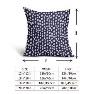 Foto 5 | Fundas de Almohada Sweetshow con Lunares Azul Marino Juego de 2 de 50x50 cm - Venta Internacional