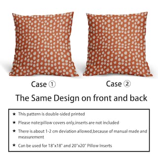 Foto 6 | Fundas de Almohada Sweetshow con Lunares Anaranjados y Crema 45 x 45 cm Juego de 2 - Venta Internacional