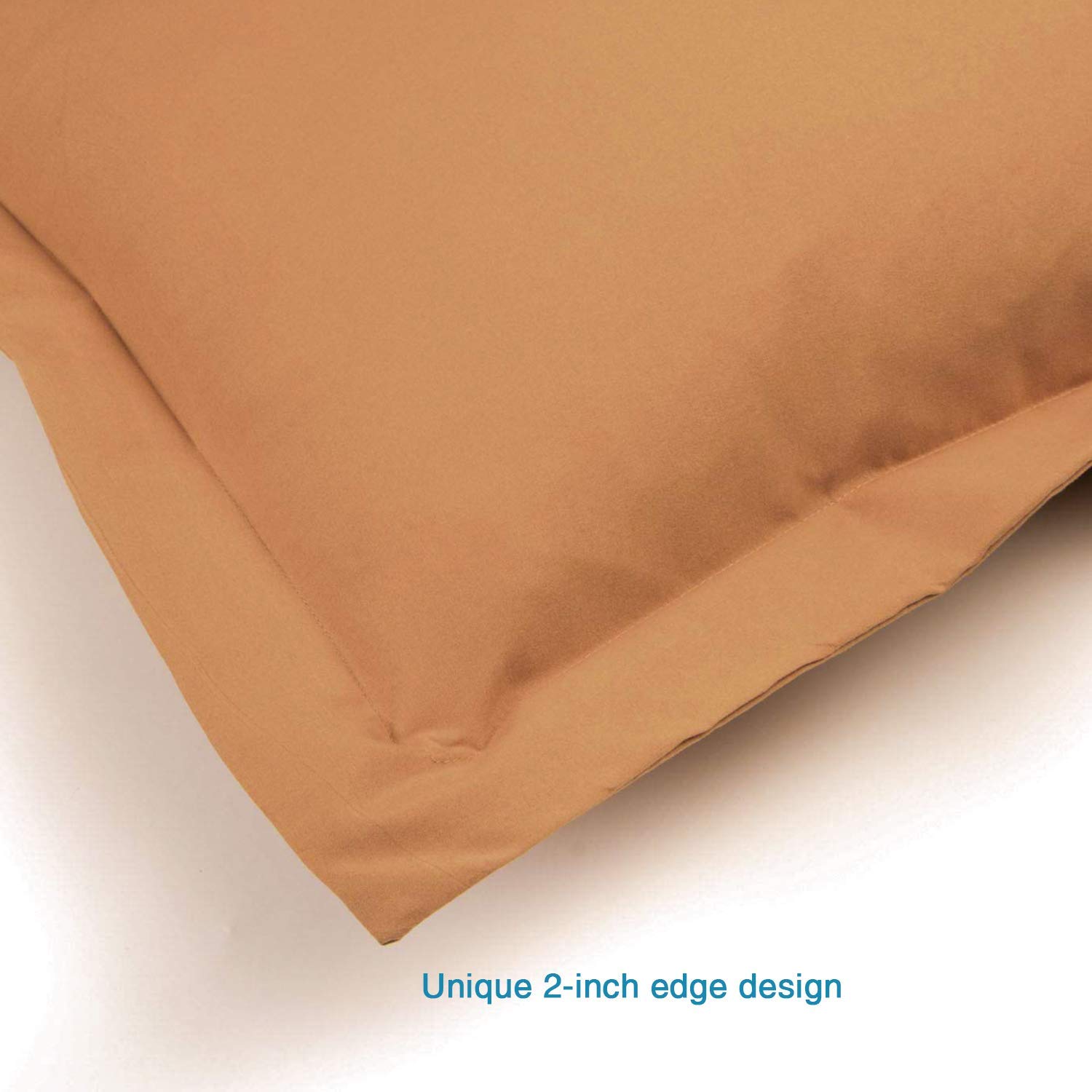 Foto 6 pulgar | Set de 2 Fundas de Almohada FLXXIE de Microfibra Tamaño Queen en Color Canela - Venta Internacional