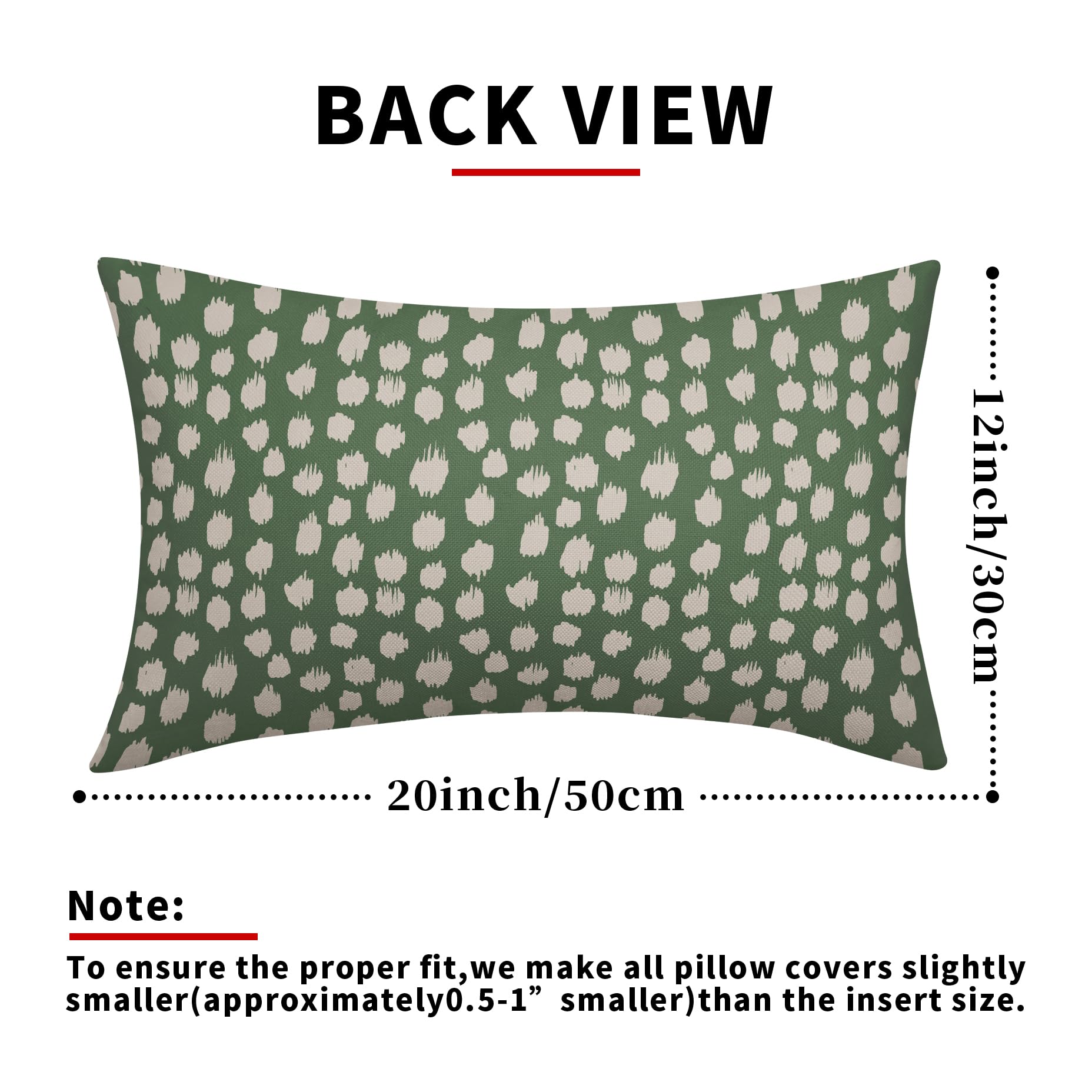 Foto 5 pulgar | Fundas de Almohada Sweetshow con Lunares Verdes Salvia - Juego de 2 - Venta Internacional