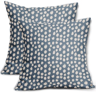 Foto 1 | Fundas de Almohada Sweetshow Dusty Blue Cream Dots 50 X 50 Cm Juego de 2 - Venta Internacional