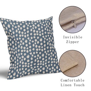 Foto 4 | Fundas de Almohada Sweetshow Dusty Blue Cream Dots 50 X 50 Cm Juego de 2 - Venta Internacional