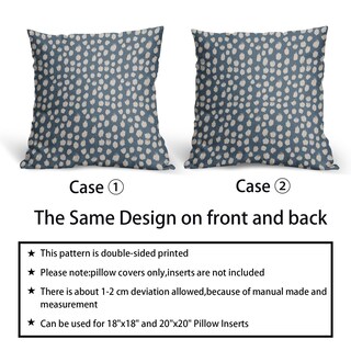 Foto 6 | Fundas de Almohada Sweetshow Dusty Blue Cream Dots 50 X 50 Cm Juego de 2 - Venta Internacional