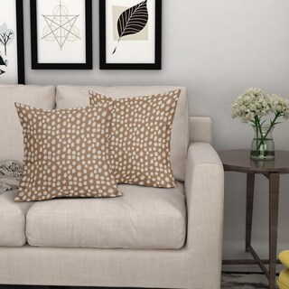 Foto 7 | Fundas de Almohada Sweetshow con Lunares Marrones y Crema de 50 X 50 Cm Juego de 2 - Venta Internacional