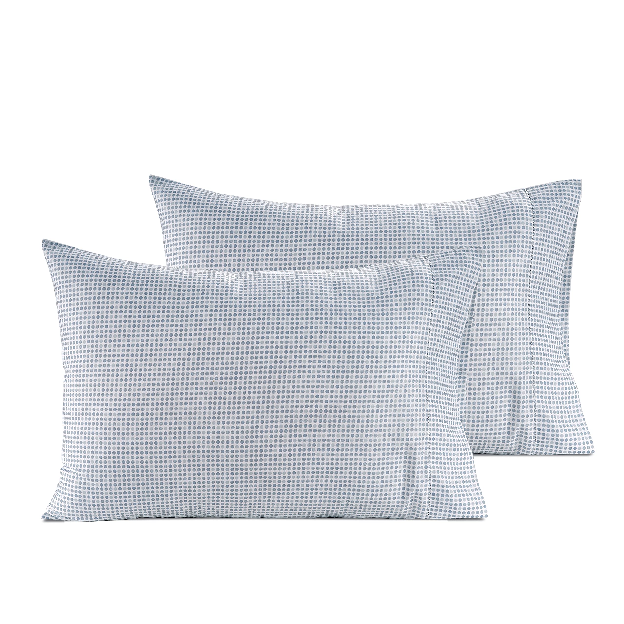 Fundas De Almohada Lane Linen, 100% Algodón Orgánico, Tamaño King X2, Azul - Venta Internacional.