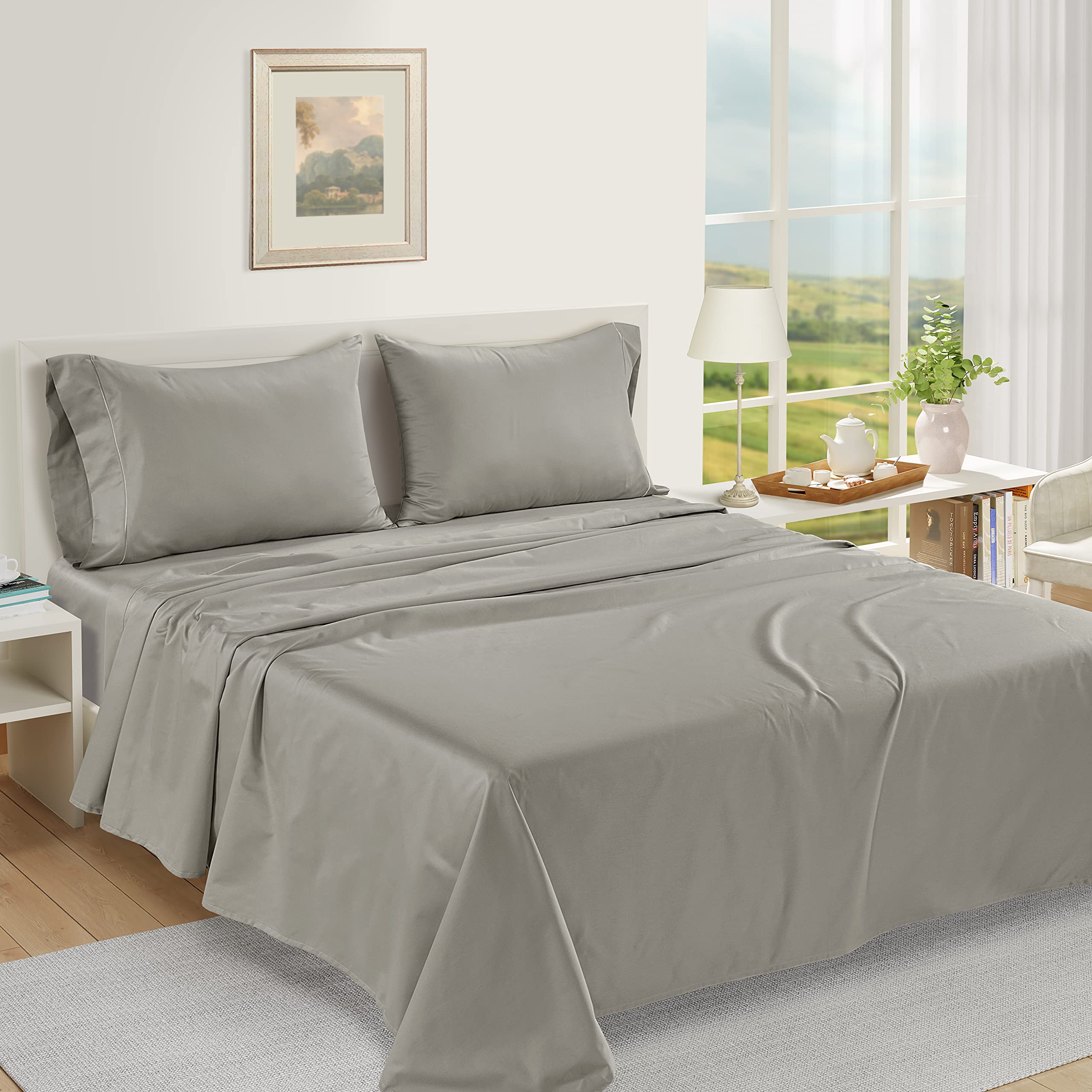Foto 4 pulgar | Fundas De Almohada Lane Linen King, 100% Algodón Egipcio, X2 - Venta Internacional.