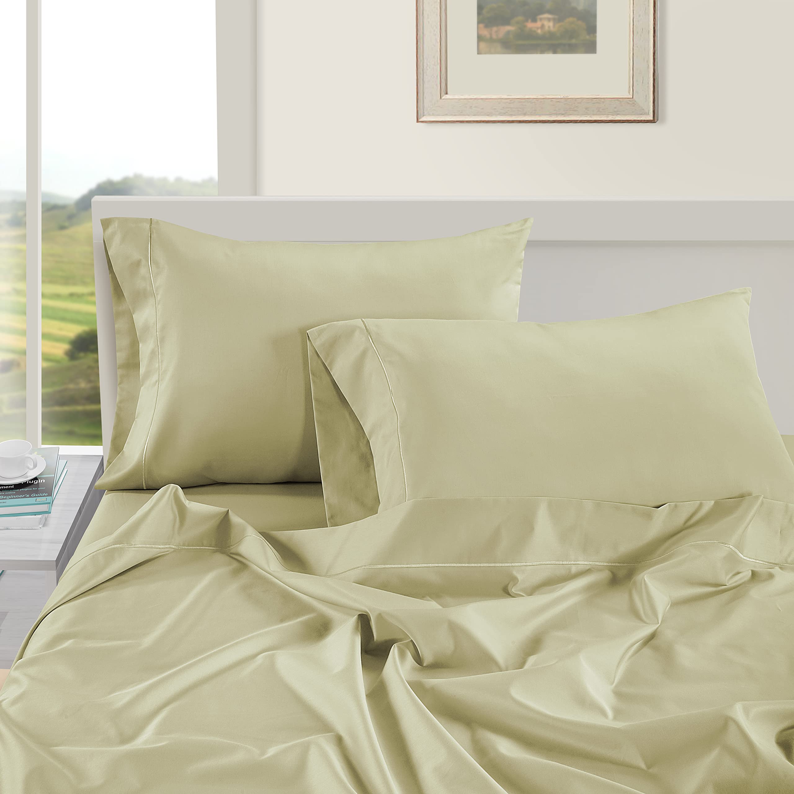 Foto 2 | Juego De Fundas De Almohada Lane Linen Queen White, 100% Algodón Egipcio - Venta Internacional.