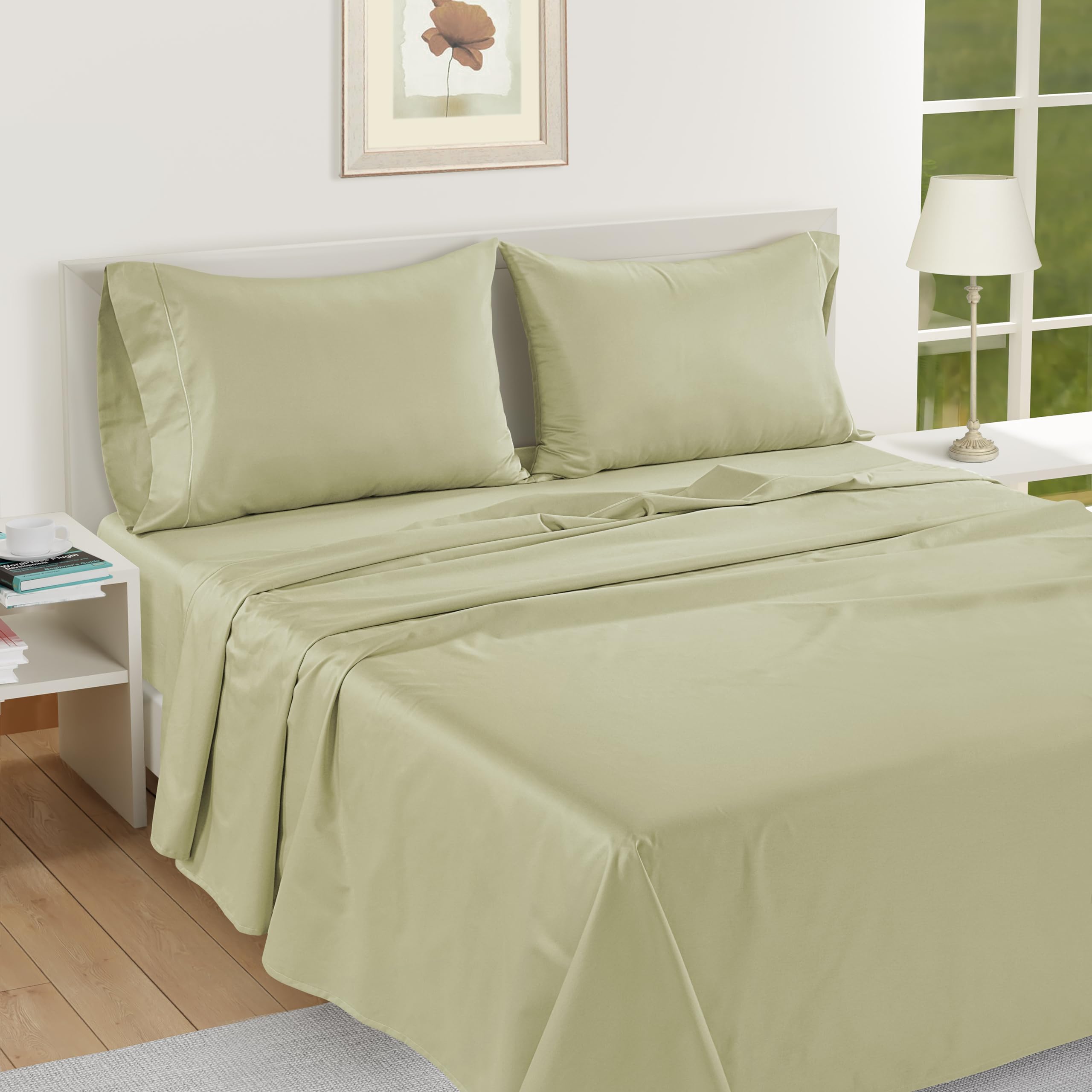 Foto 4 pulgar | Juego De Fundas De Almohada Lane Linen Queen White, 100% Algodón Egipcio - Venta Internacional.