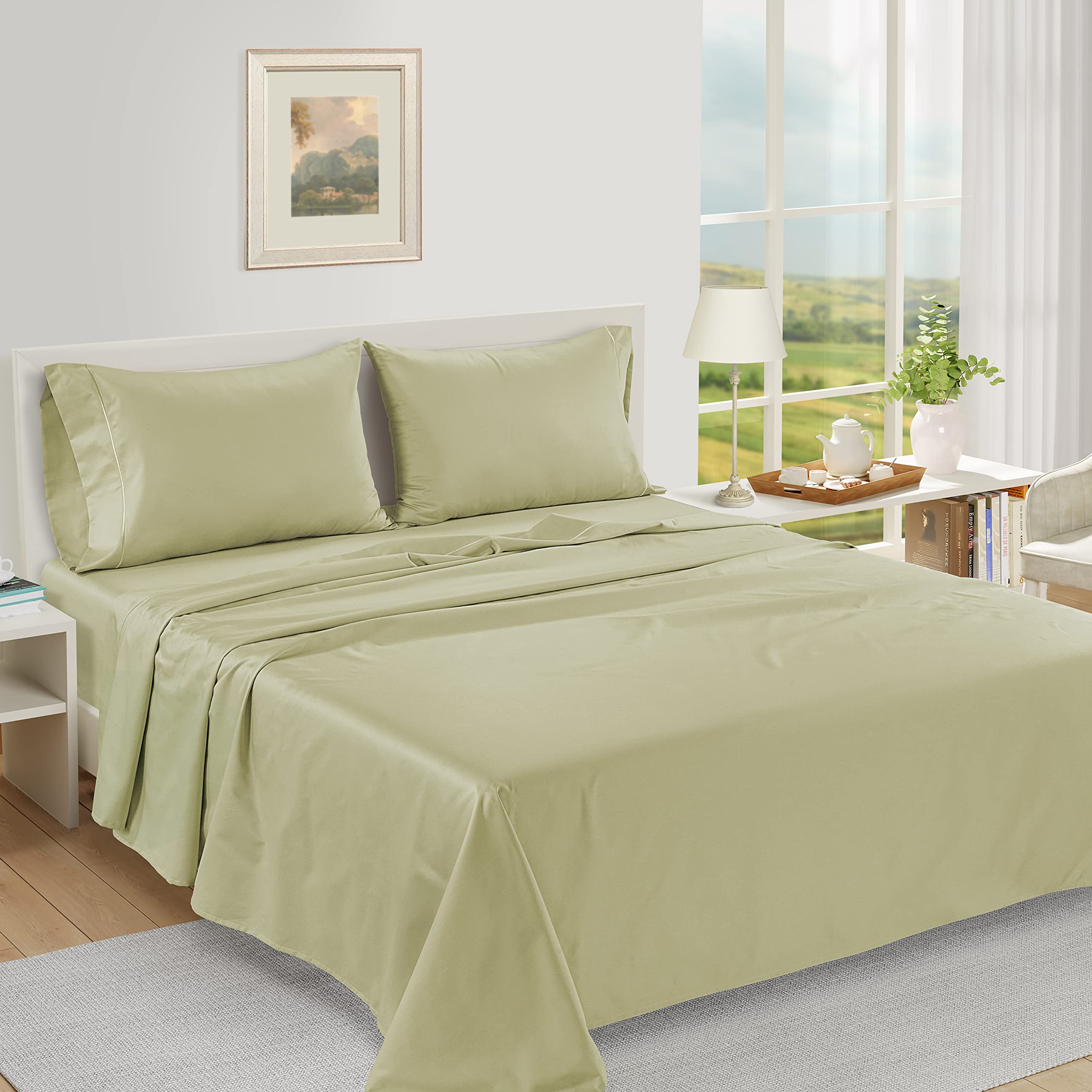 Foto 5 pulgar | Juego De Fundas De Almohada Lane Linen Queen White, 100% Algodón Egipcio - Venta Internacional.