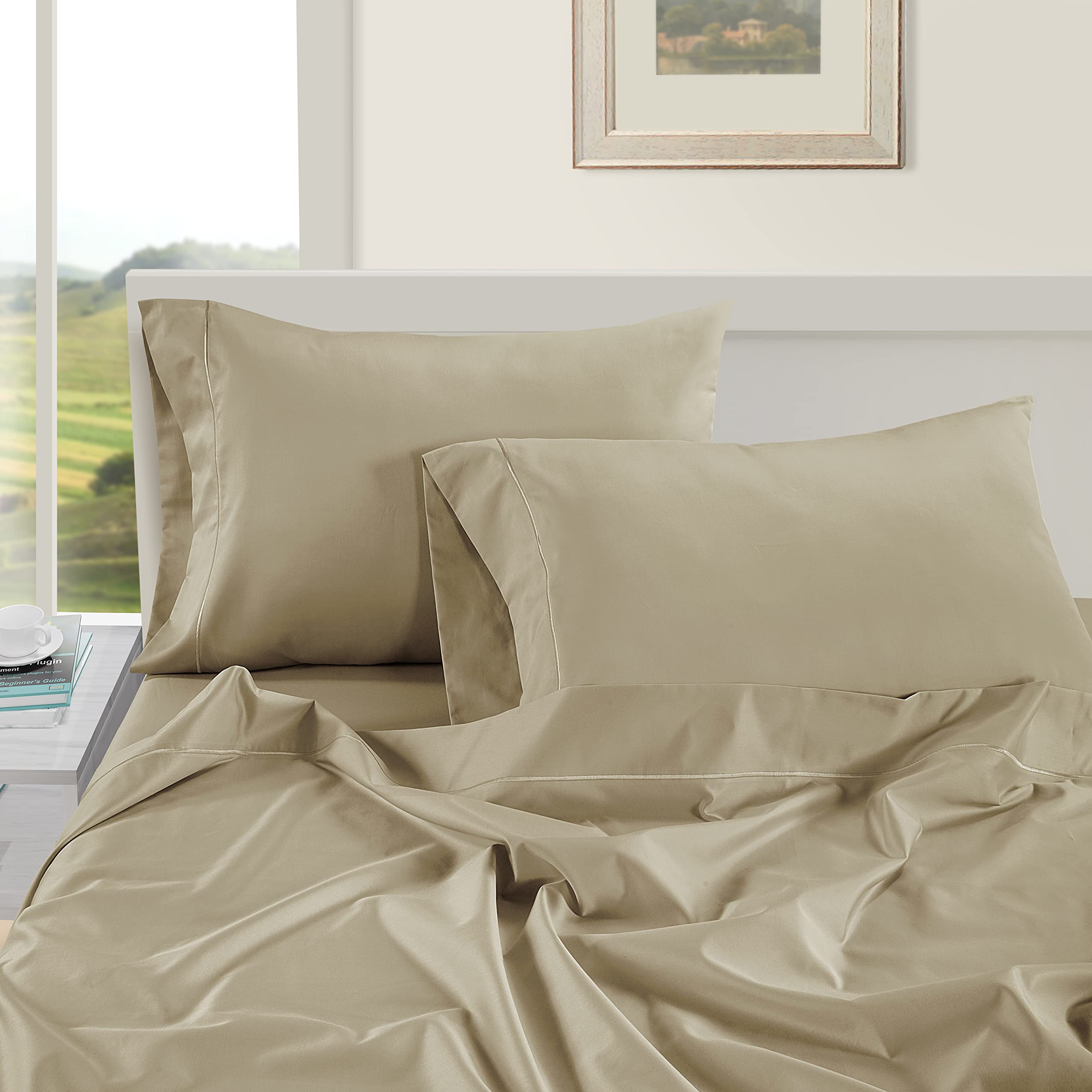 Fundas De Almohada Lane Linen King, 100% Algodón Egipcio, X2 - Venta Internacional.
