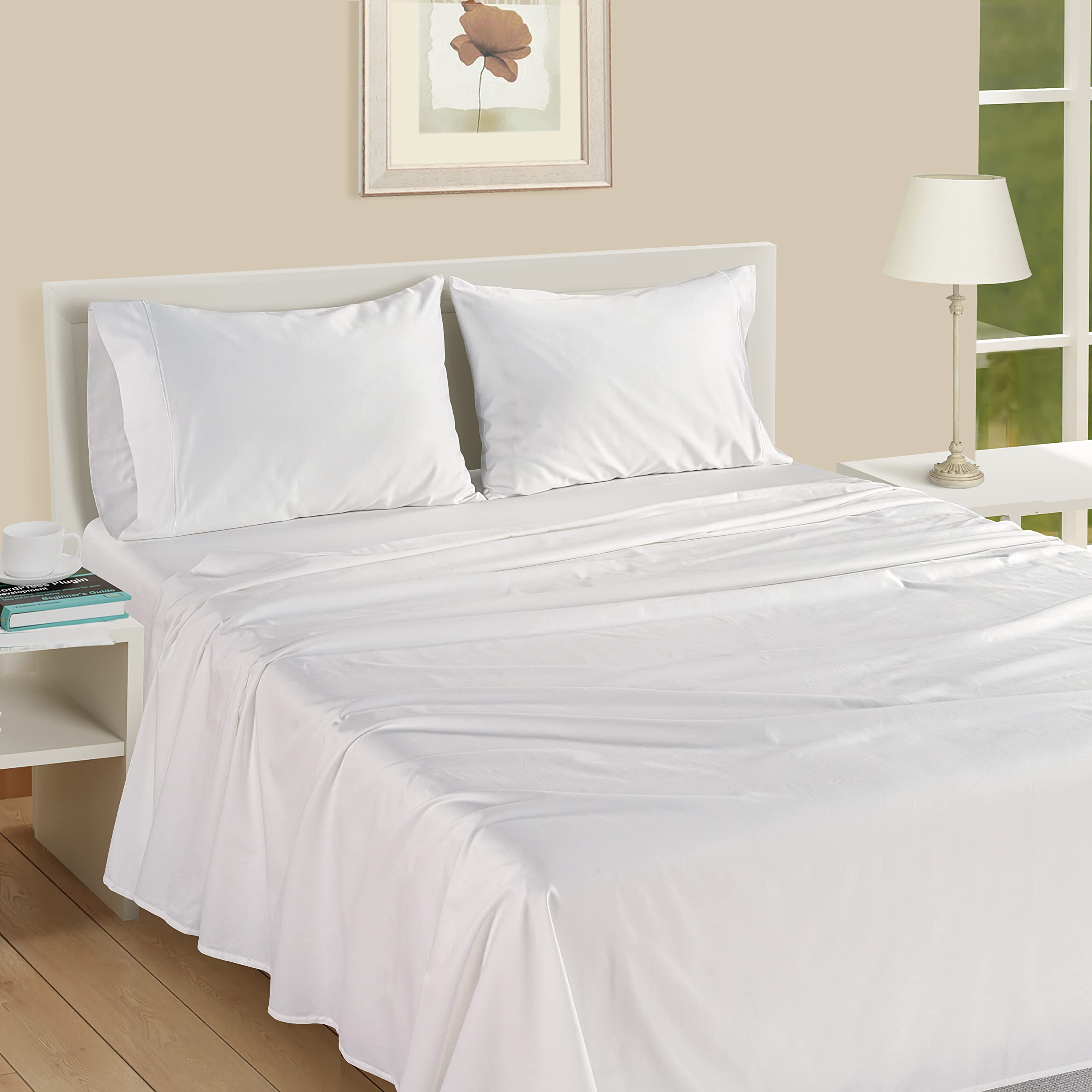 Foto 5 pulgar | Juego De Fundas De Almohada Lane Linen Queen White, 100% Algodón Egipcio - Venta Internacional.