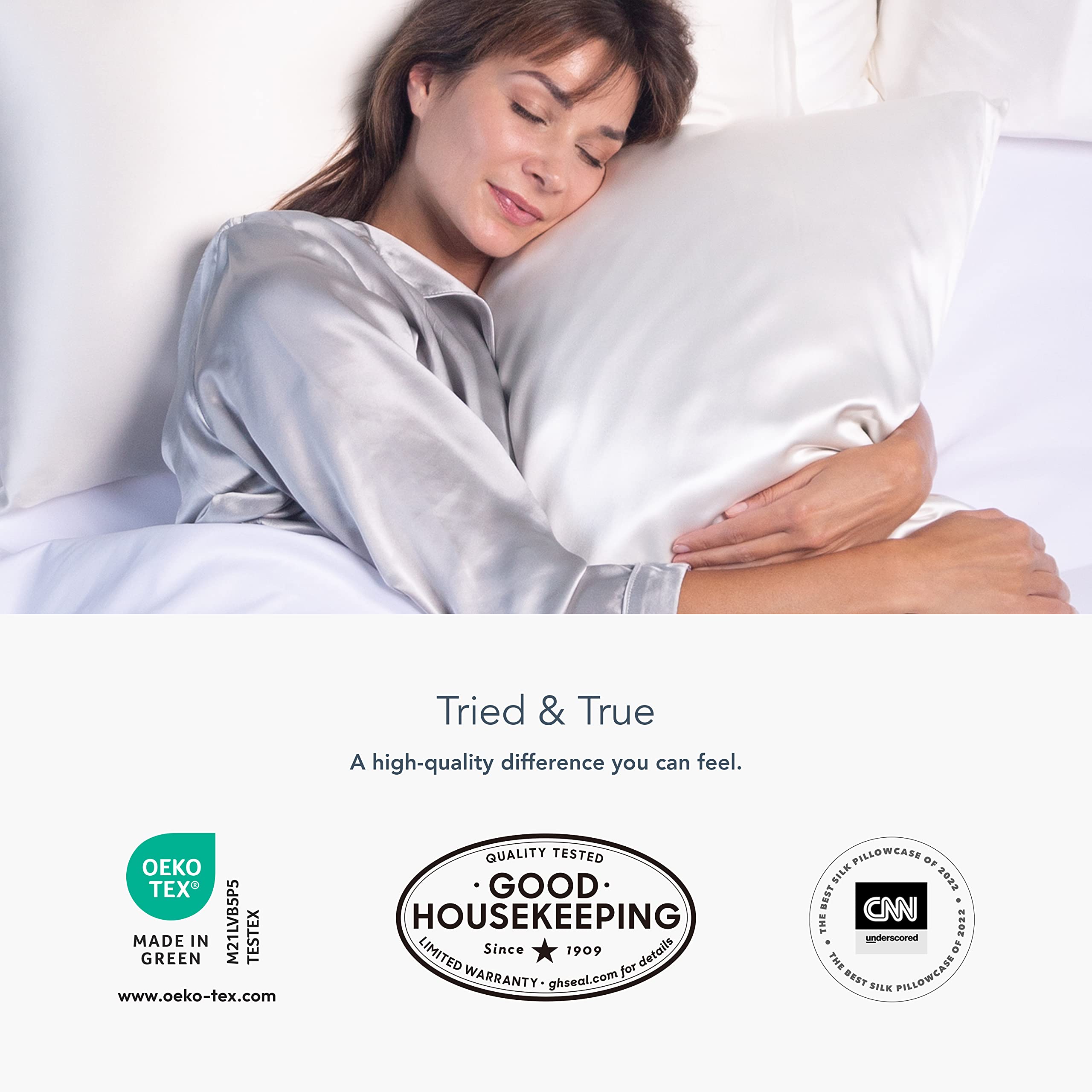 Foto 4 | Funda de Almohada Fishers Finery de 25 mm Seda Pura de Morera - Venta Internacional