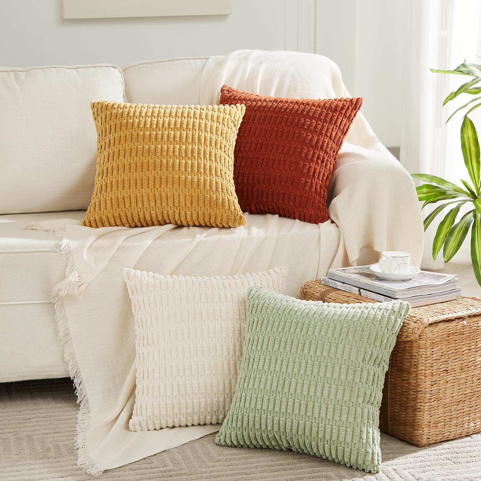 Foto 8 pulgar | Fundas De Almohada Fancy Homi Boho Para Decoración Otoñal, 45 X 45 Cm, Paquete De 4 - Venta Internacional.