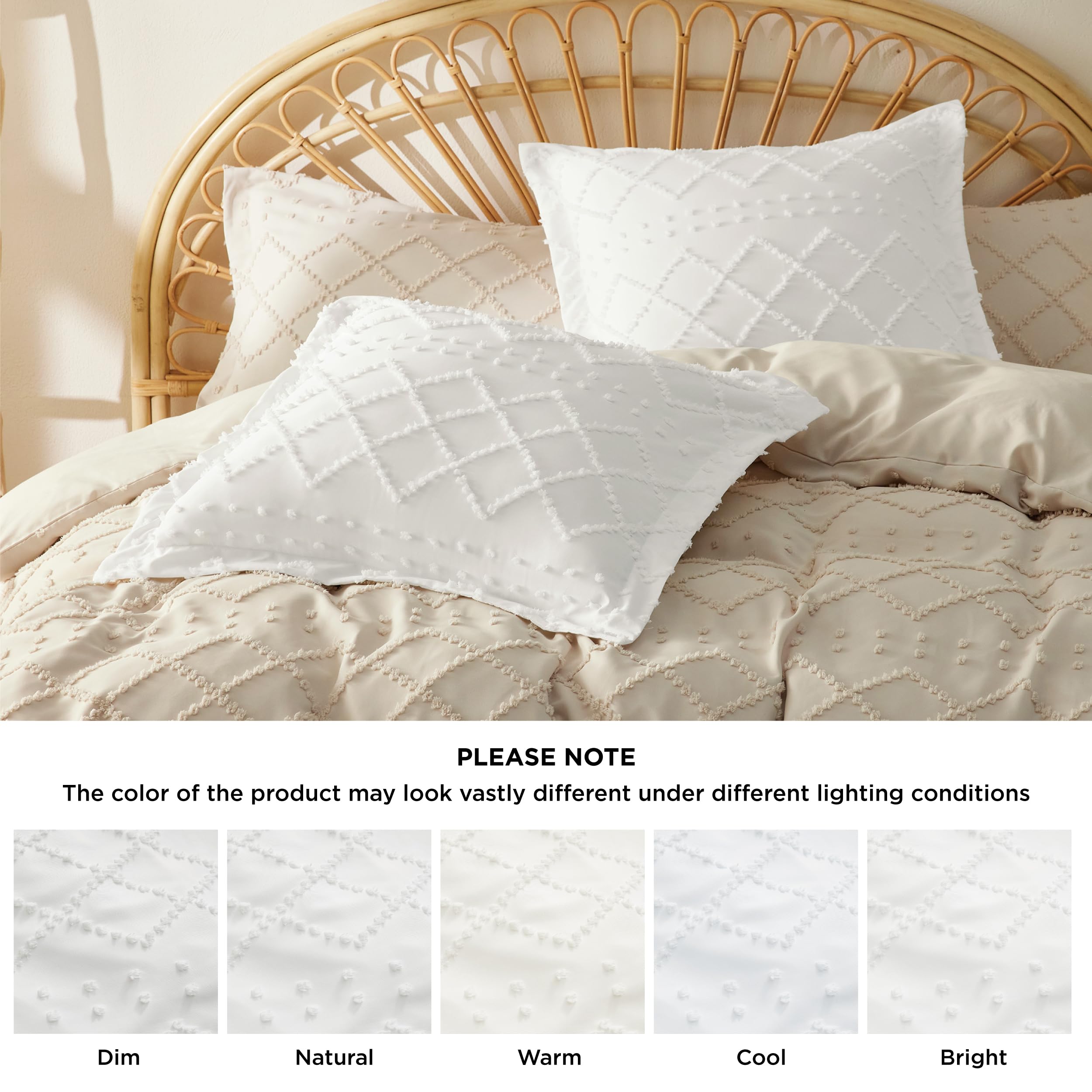 Foto 2 | Fundas De Almohada Bedsure Euro Sham, 26 X 26 Pulgadas, Blancas (paquete De 2) - Venta Internacional.