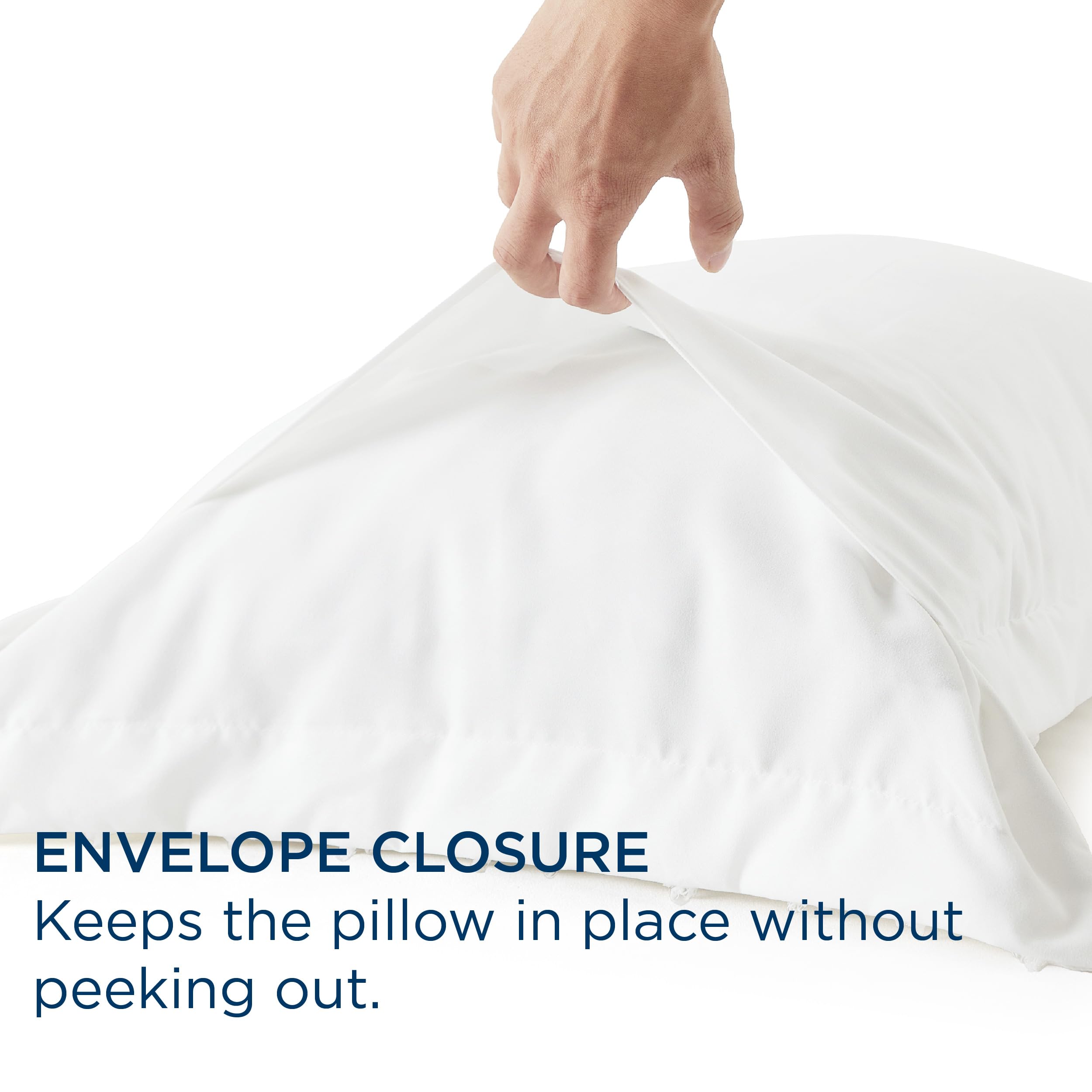 Foto 6 pulgar | Fundas De Almohada Bedsure Euro Sham, 26 X 26 Pulgadas, Blancas (paquete De 2) - Venta Internacional.