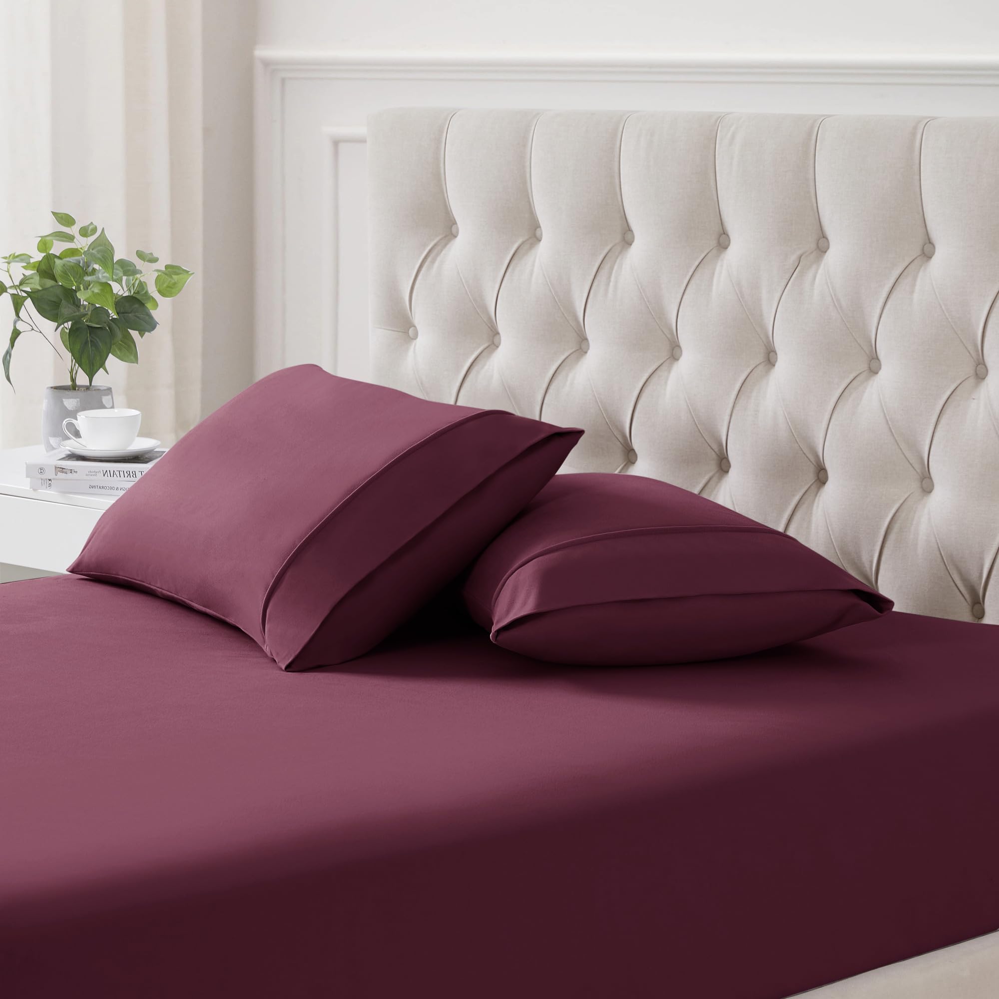 Juego De Fundas De Almohada Sweet Home Collection, Franela Estándar, 2 Unidades - Venta Internacional.