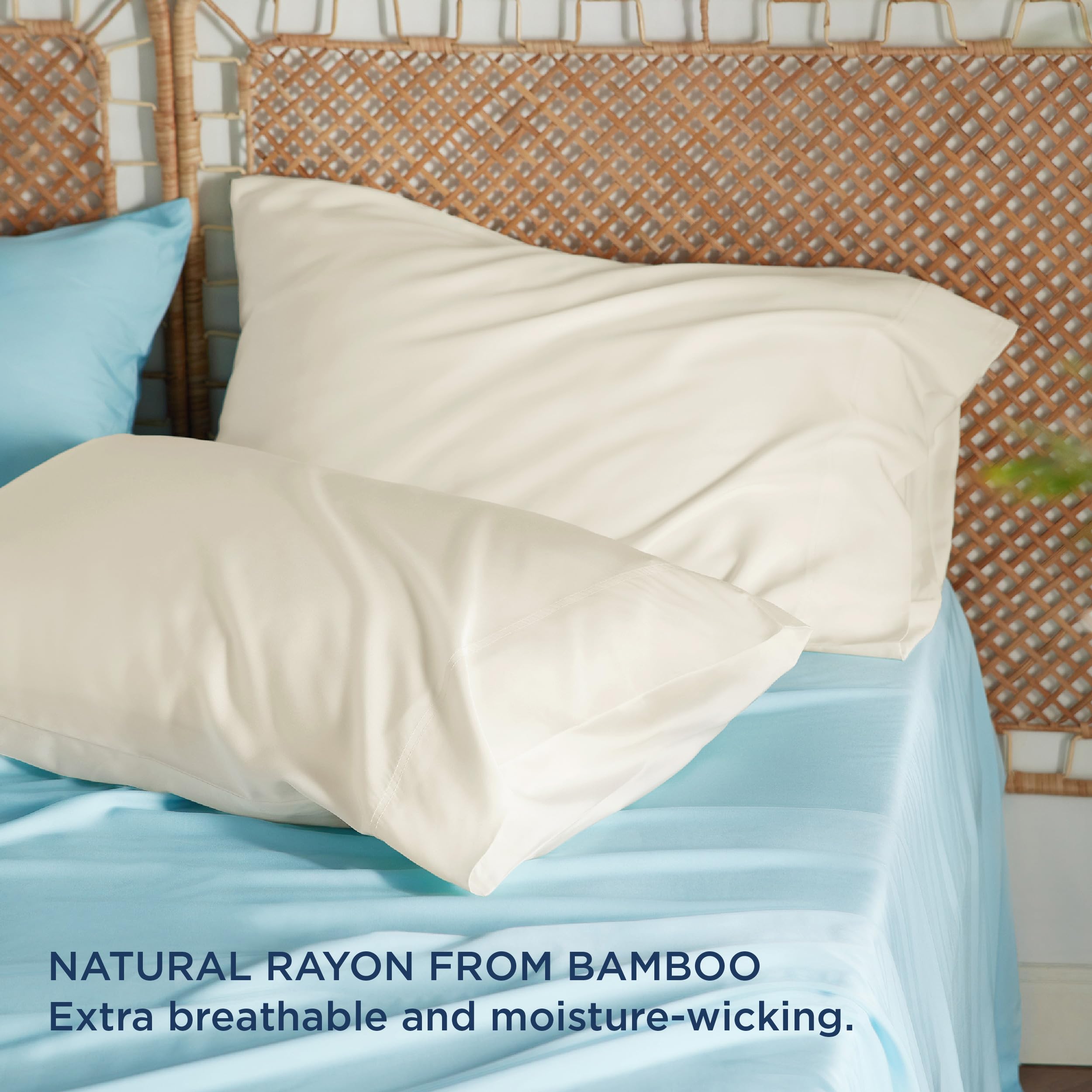 Foto 3 pulgar | Fundas De Almohada Bedsure King Size, Rayón Y Bambú, Crema Refrescante - Venta Internacional.