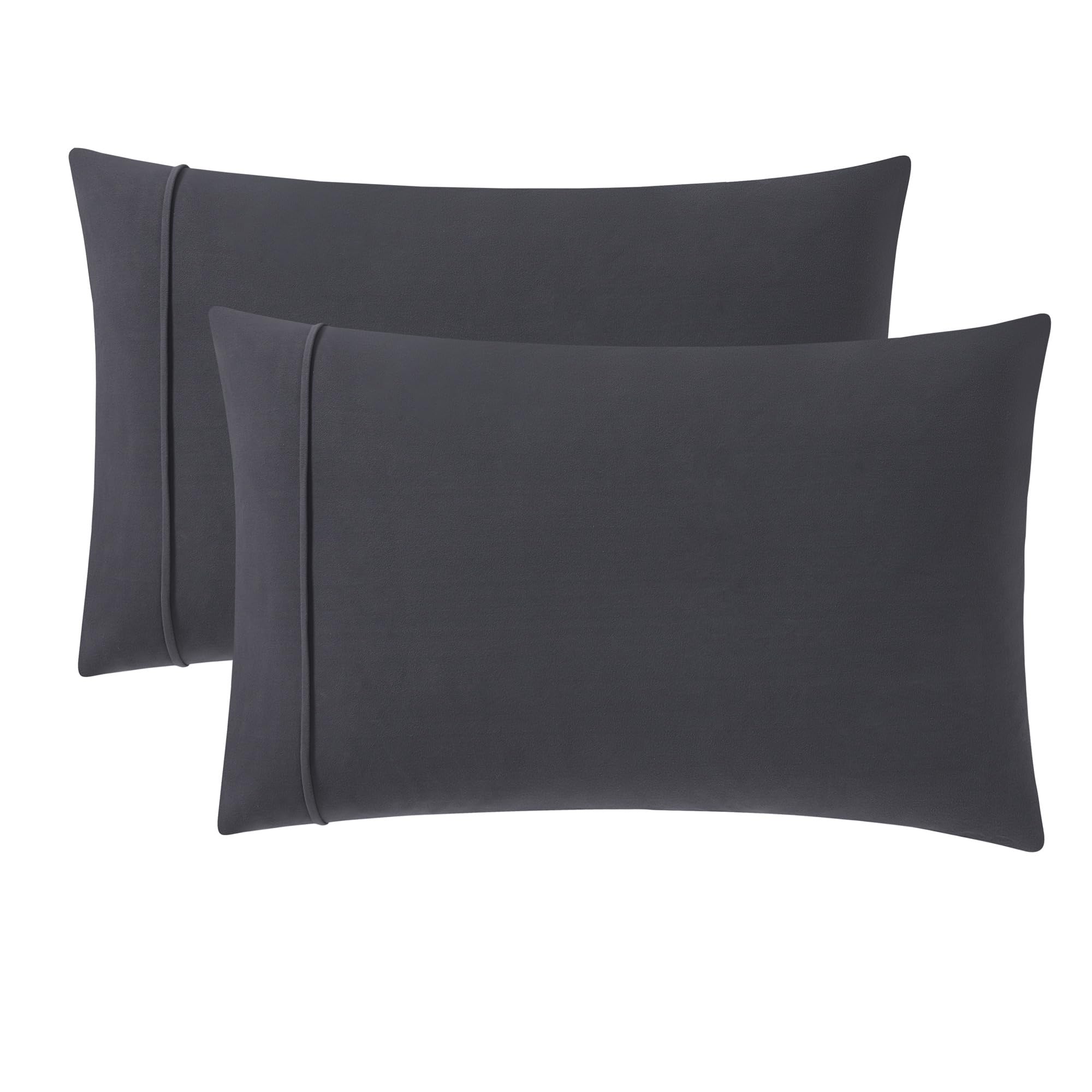 Foto 3 pulgar | Set De Fundas De Almohada Sweet Home Collection Frannel King Grey X2 - Venta Internacional.