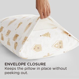 Foto 5 | Fundas De Almohada Bedsure De Franela, 100% Algodón, 50 X 100 Cm, Estampadas En Blanco - Venta Internacional.