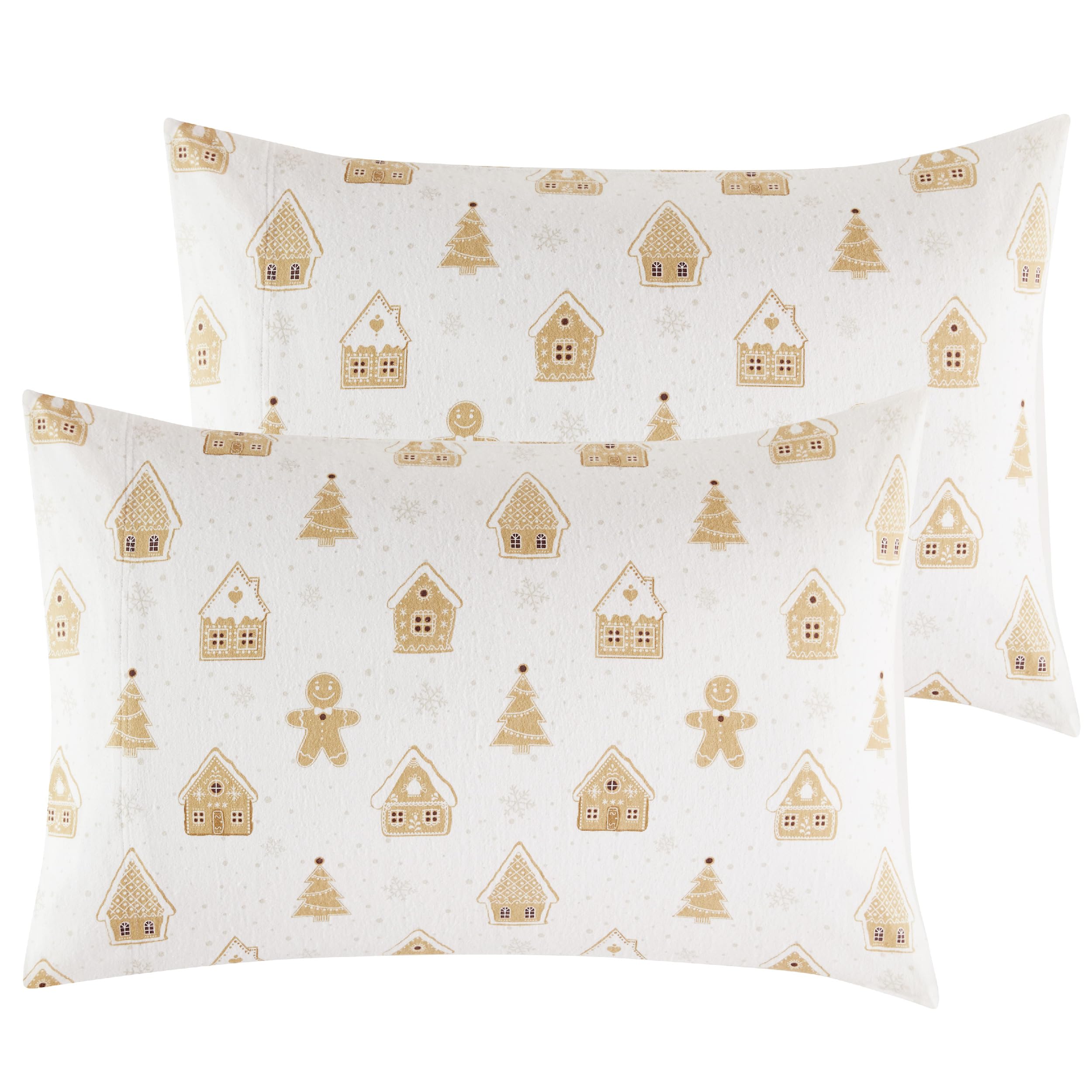Foto 8 pulgar | Fundas De Almohada Bedsure De Franela, 100% Algodón, 50 X 100 Cm, Estampadas En Blanco - Venta Internacional.