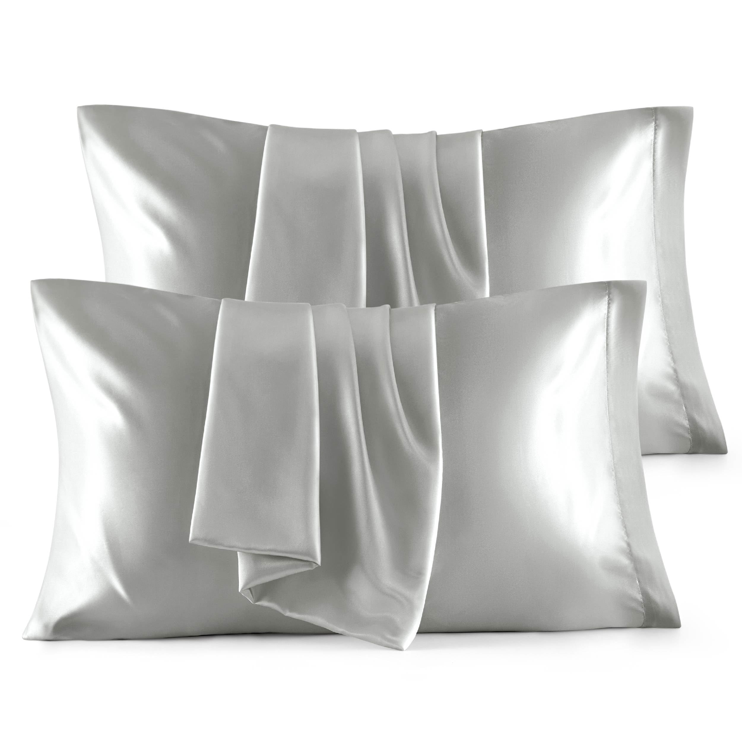 Foto 2 pulgar | Funda de Almohada Bedsure Satinada Para Cabello Y Piel Queen Silver Grey - Venta Internacional