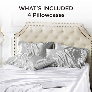 Foto 7 | Funda de Almohada Bedsure Satinada Para Cabello Y Piel Queen Silver Grey - Venta Internacional