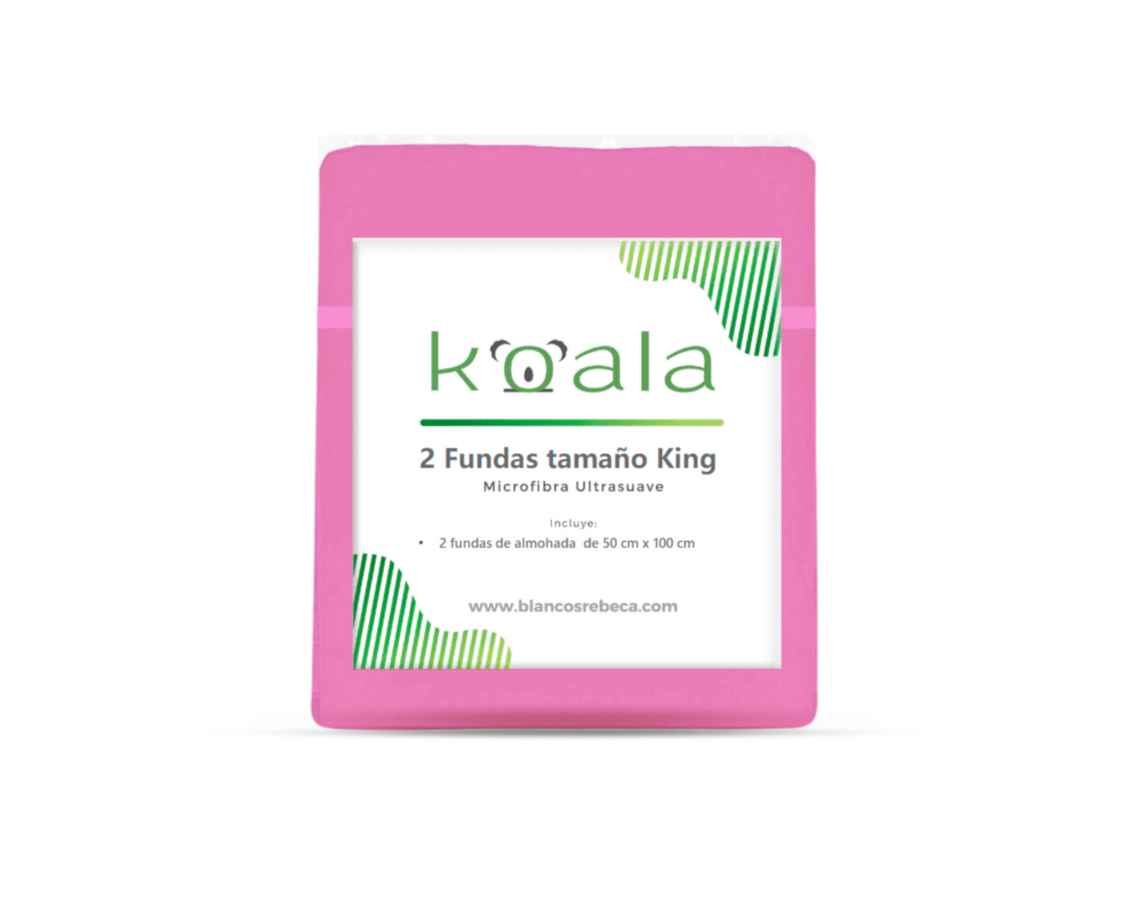 Foto 6 pulgar | Par De Fundas De Almohada Rebeca Microfibra Koala Gris Oxford King Size