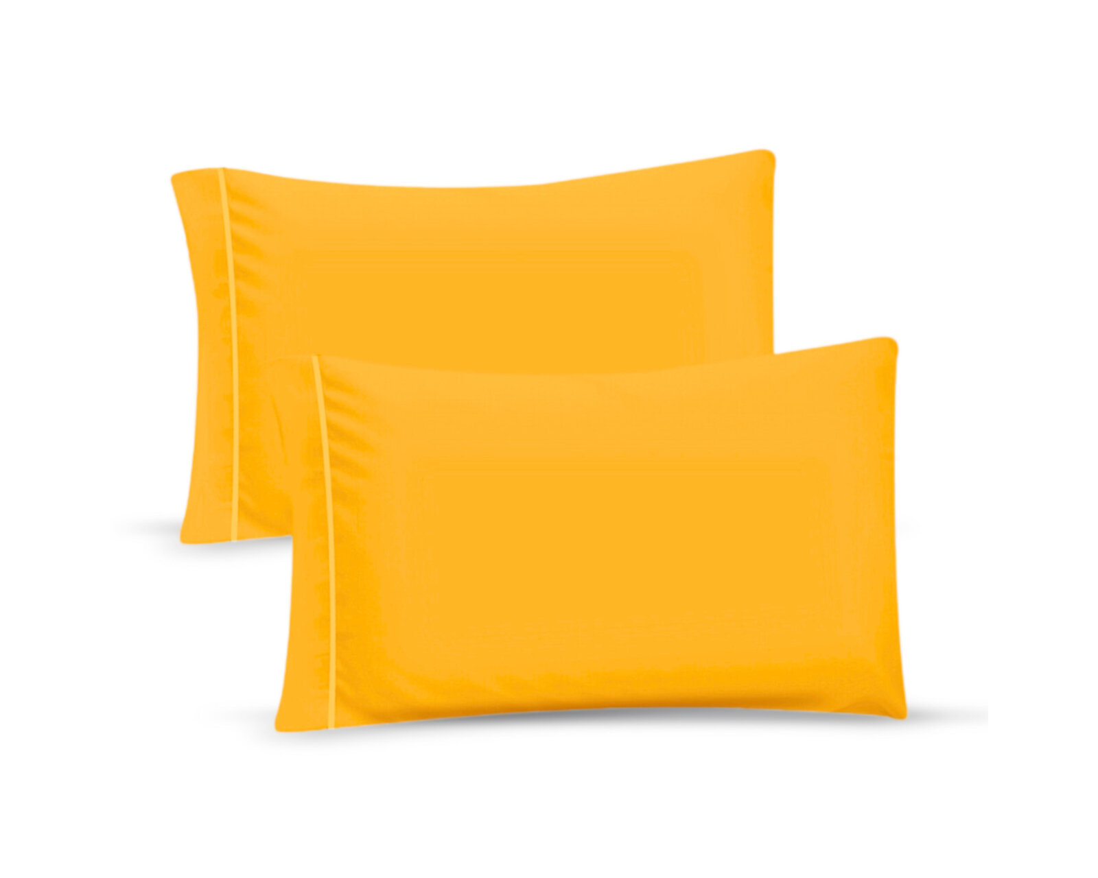 Par De Fundas De Almohada Rebeca Microfibra Koala Amarillo Mango Estándar