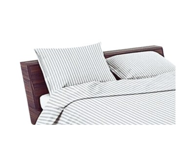 Foto 2 | Par De Fundas De Almohada Rebeca Microfibra Koala Estampada Raya Gris King Size