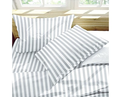 Foto 3 | Par De Fundas De Almohada Rebeca Microfibra Koala Estampada Raya Gris King Size